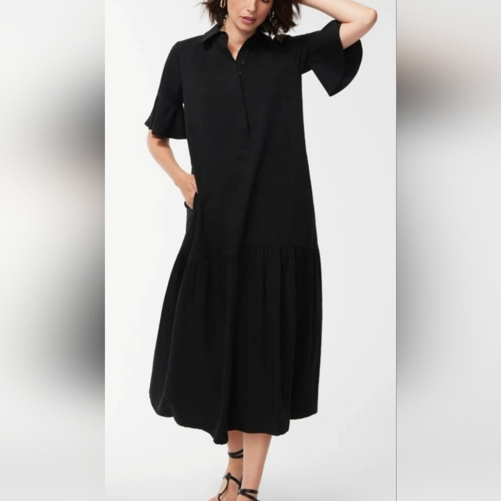 Chico's Classic Black Midi Dress